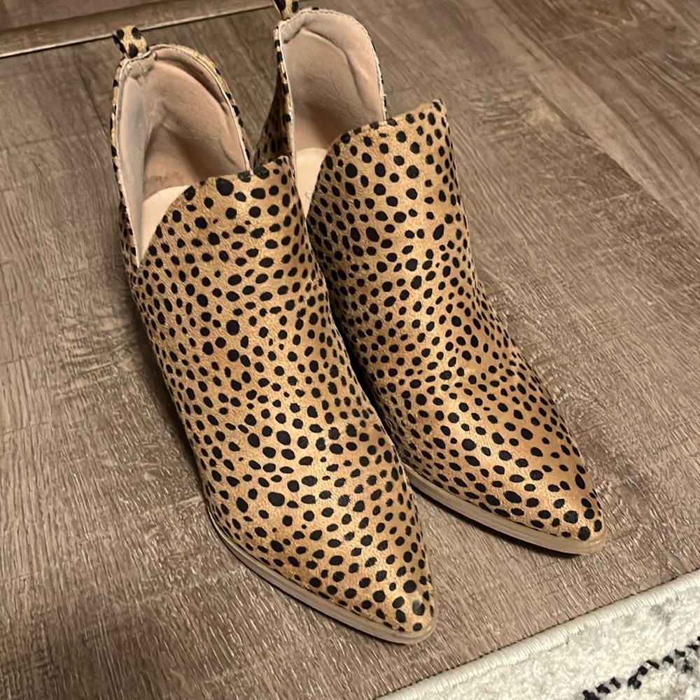 Ankle Boots Fashion Chunky High Heel Short Boots Pointed Toe Side Zipper Booties